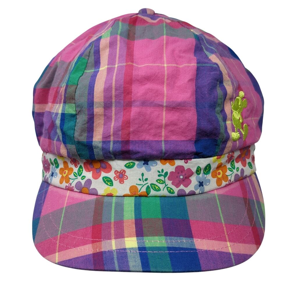 Disney Parks Authentic Slideback Army Cap Multi One Size Plaid Mickey